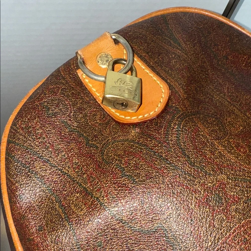 ETRO Brown Travel Duffel Bag